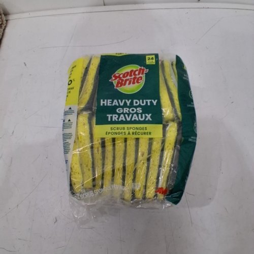 20PK SCOTCH-BRITE HEAVY DUTY SCRUB SPONGES - YELLOW / GREEN (MODEL:1967168) image 5