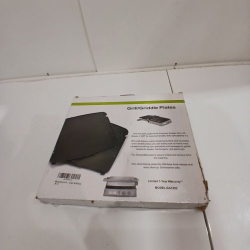 2PC USKITCHEN GRILL/GRIDDLE PLATES FOR CUISINART GRIDDLER GR-4N - BLACK (MODEL: GA1202) image 3