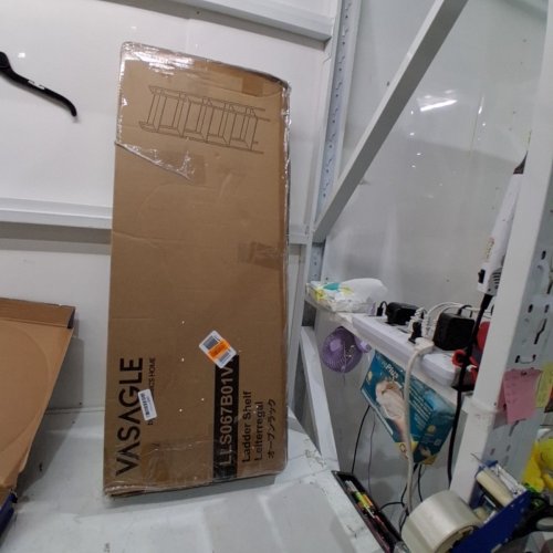 VASAGLE 5 TEIR LADDER SHELF - 23" X 66" - RUSTIC BROWN/BLACK (MODEL: LLS067B01V1) image 4