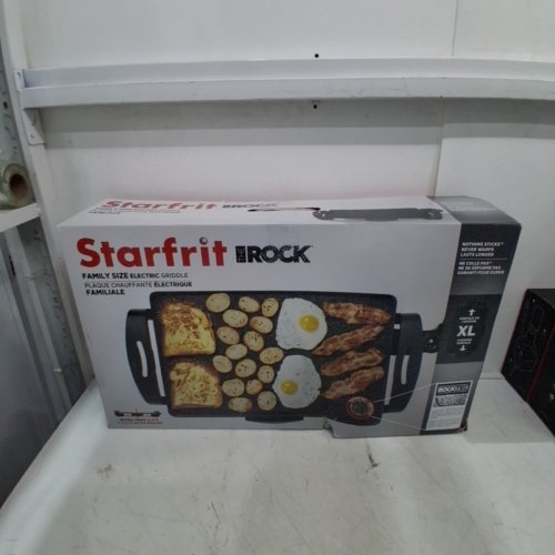 STARFRIT THE ROCK ELECTRIC NON-STICK FAMILY SIZE GRIDDLE - 19" X 13" - BLACK (MODEL: 024402) image 5