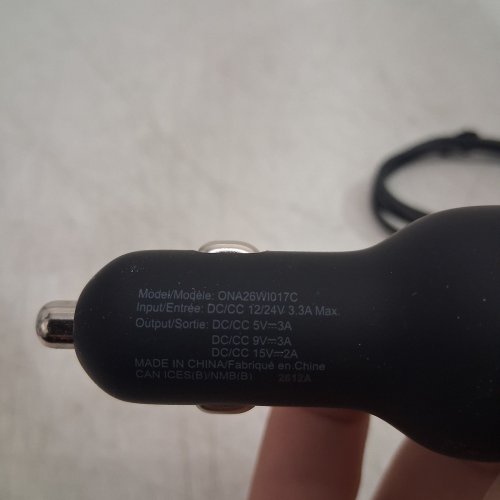 2PC ONN FAST-CHARGE USB-C CAR CHARGER WITH USB-C CABLE - 3FT - 30W - BLACK (MODEL: ONA26WI017C) image 2