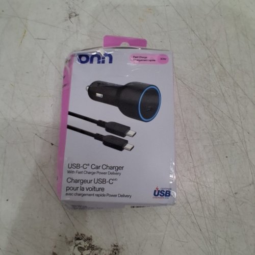 2PC ONN FAST-CHARGE USB-C CAR CHARGER WITH USB-C CABLE - 3FT - 30W - BLACK (MODEL: ONA26WI017C) image 4