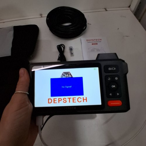 DEPSTECH DUAL LENS INDUSTRIAL ENDOSCOPE INSPECTION CAMERA - 1080P HD, 7.9MM, IP67 WATERPROOF, 5" LCD SCREEN, 16.5FT SEMI-RIGID CABLE, 32GB TF CARD - BLACK (MODEL: DS520) image 2