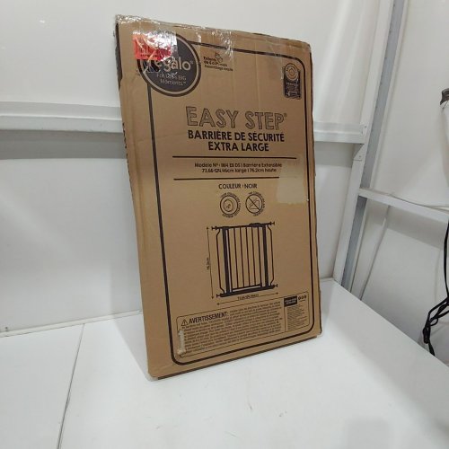REGALO EASY STEP EXTRA WIDE METAL SAFETY GATE - 30" X 29" - 49" - BLACK (MODEL: 1164EB) image 3