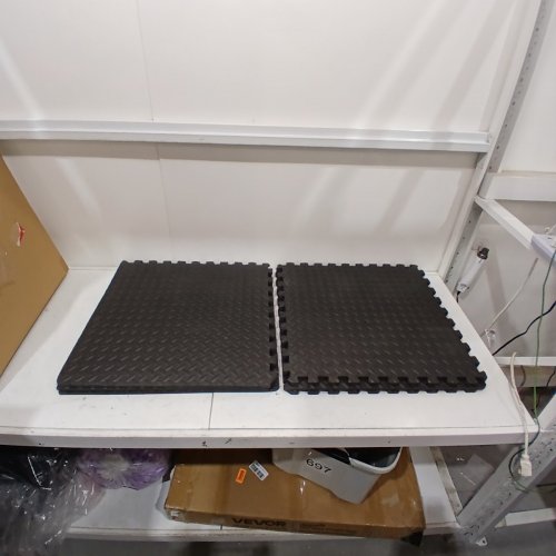 6PK CAP INTERLOCKING FOAM PUZZLE EXERCISE MATS - 24" X 24" X 1/2" - BLACK (MODEL: MTIS-1206) image 2