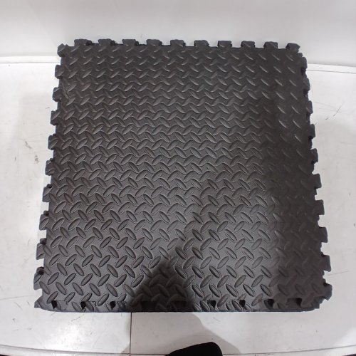 6PK CAP INTERLOCKING FOAM PUZZLE EXERCISE MATS - 24" X 24" X 1/2" - BLACK (MODEL: MTIS-1206) image 4