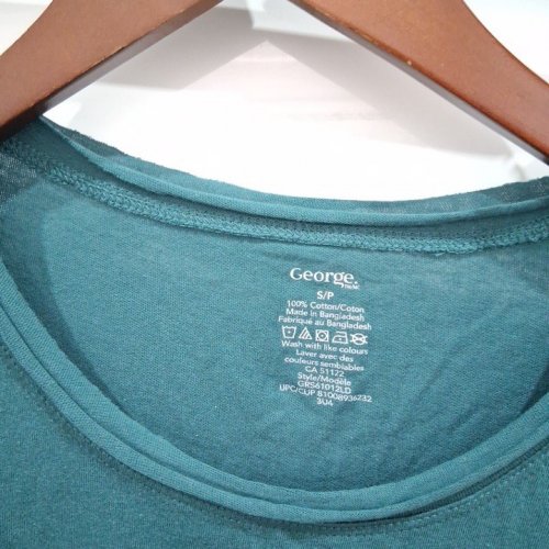 WOMEN'S GEORGE SHORT SLEEVE POCKET T-SHIRT - SMALL - TEAL (STYLE: GRS61012LD) image 3