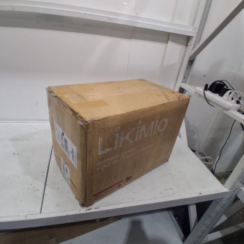 2PK LIKIMIO NIGHTSTAND END TABLE WITH CHARGING STATION AND LED LIGHTS - 18.9" X 13.8" X 23.6" - BLACK (MODEL: HK-NT-12A) image 4