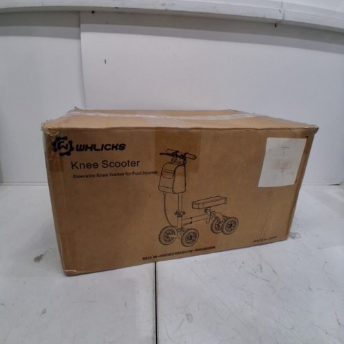 WHLICKS STEERABLE 4-WHEEL KNEE RELIEF SCOOTER - 300LBS MAX - BLACK (ITEM: KS03) image 7