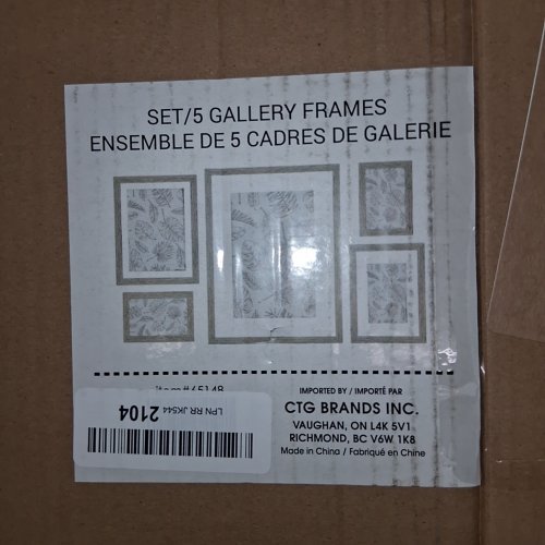 5PC GALLERY PHOTO FRAMES - (ITEM: 65148) image 2