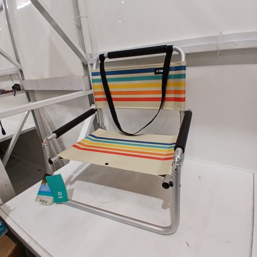 2PK NESO FOLDING BEACH CHAIR - WATER RESISTANT WITH SHOULDER STRAP AND SLIP POCKET RAINBOW (MODEL:NCHALL ) image 4