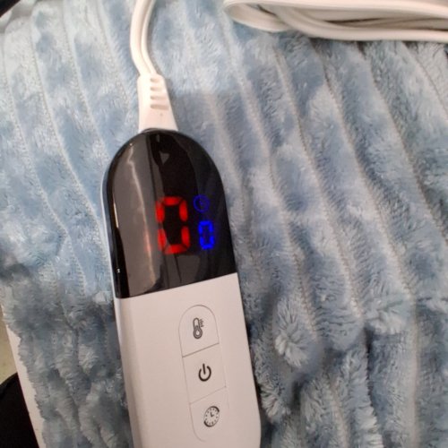 NAIPO HEATED ELECTRIC THROW BLANKET - 50" X 60" - BLUE/WHITE (MODEL : LY03B-5060) image 2