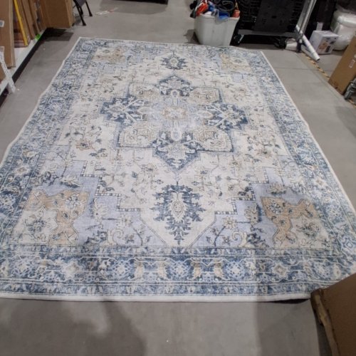 KUETH MODERN AREA RUG LIVING ROOM, NON SLIP MACHINE WASHABLE RETRO RUG - 8FT X 10FT - MULTICOLOR image 2