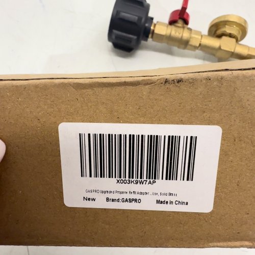 GASPRO PROPANE REFILL ADAPTER WITH METER - FILL A 1 LBS BOTTLE FROM A 20 LBS TANK- SOLID BRASS image 2