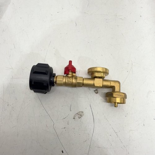 GASPRO PROPANE REFILL ADAPTER WITH METER - FILL A 1 LBS BOTTLE FROM A 20 LBS TANK- SOLID BRASS image 3