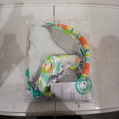 BRIGHT STARTS RAINFOREST VIBES PORTABLE 3-POINT HARNESS BOUNCER WITH TOY-BAR - RAINFOREST VIBES (MODEL: 12227) image 3
