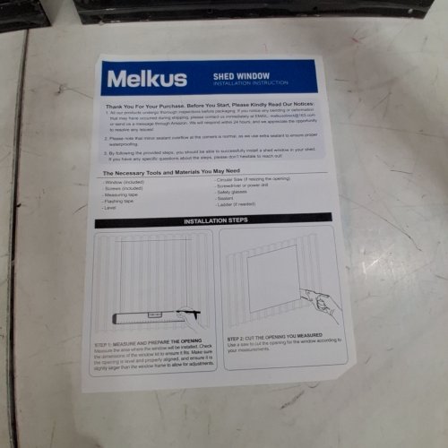 2PK MELKUS FLUSH MOUNT SHED/CHICKEN COOP WINDOWS - 13.5" X 20" - BLACK image 2