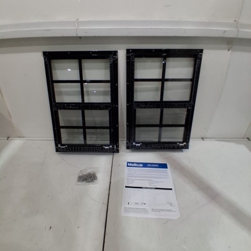 2PK MELKUS FLUSH MOUNT SHED/CHICKEN COOP WINDOWS - 13.5" X 20" - BLACK image 4