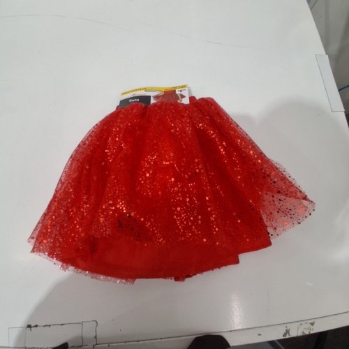 GIRL'S WAY TO CELEBRATE SPARKLY SHORT TUTU - LARGE - RED image 2