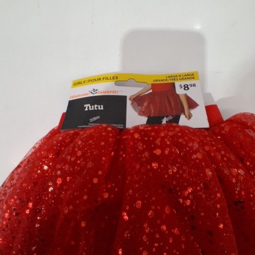 GIRL'S WAY TO CELEBRATE SPARKLY SHORT TUTU - LARGE - RED image 3