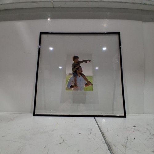 AMERICANFLAT FLOATING PICTURE FRAME WITH POLISHED PLEXIGLASS - 16" X 16" - BLACK / CLEAR image 4
