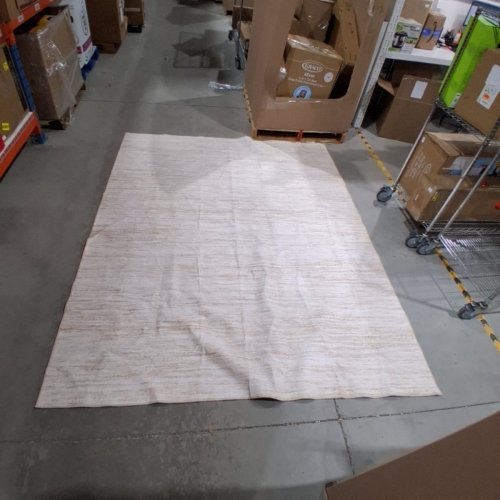 MODERN WASHABLE AREA RUG - 7FT X 8.9FT - BEIGE image 2