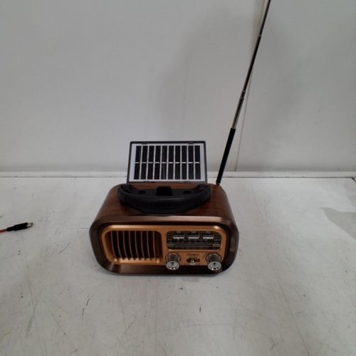 PRUNUS PORTABLE BLUETOOTH RADIO WITH SOLAR CHARGE - BROWN/GOLD (MODEL: J-150BTS) image 2