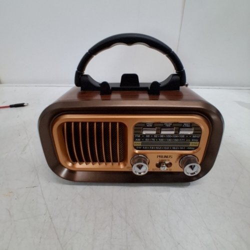 PRUNUS PORTABLE BLUETOOTH RADIO WITH SOLAR CHARGE - BROWN/GOLD (MODEL: J-150BTS) image 5