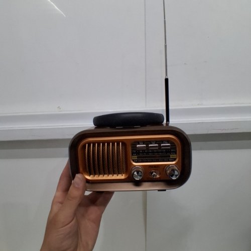 PRUNUS PORTABLE BLUETOOTH RADIO WITH SOLAR CHARGE - BROWN/GOLD (MODEL: J-150BTS) image 8