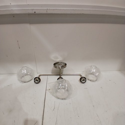 HAHZT 3-LIGHT BATHROOM VANITY LIGHT FIXTURE WITH SCONES - 22.5" X 9" - BRUSHED NICKEL - (MODEL: 8033ML-03SN-US) image 2
