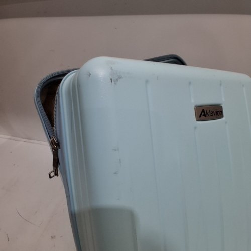 AKLSVION DURABLE CARRY-ON HARDSIDE SUITCASE WITH DETACHABLE SPINNER WHEELS & TSA APPROVED LOCK - 18" - LIGHT BLUE (ITEM: AK07) image 3