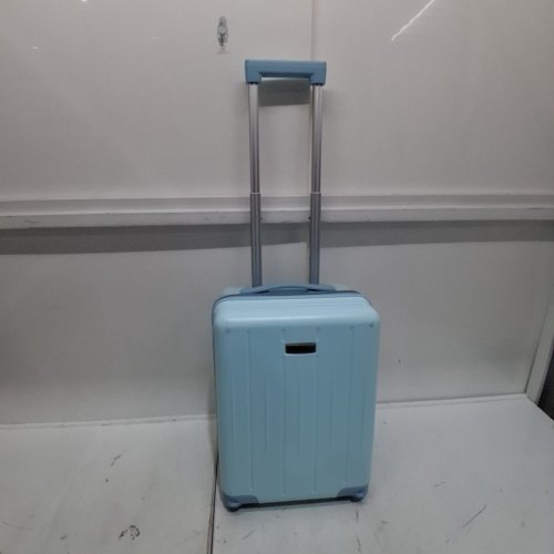 AKLSVION DURABLE CARRY-ON HARDSIDE SUITCASE WITH DETACHABLE SPINNER WHEELS & TSA APPROVED LOCK - 18" - LIGHT BLUE (ITEM: AK07) image 4