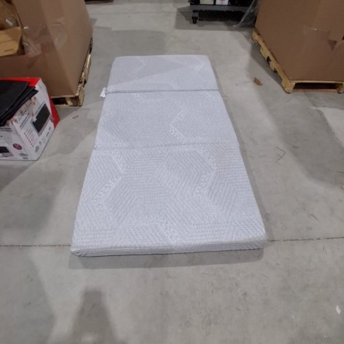TRI-FOLD MATTRESS - TWIN - GREY/WHITE image 2