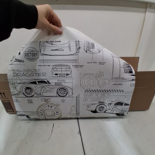 ROOMMATES DISNEY PIXAR CARS SCHEMATIC PEEL & STICK WALLPAPER - 20" - BLACK AND WHITE image 3