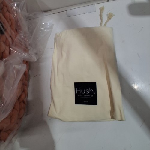 HUSH COTTON KNIT WEIGHTED BLANKET 15LBS - 48" X 72" - BURNT ORANGE image 3