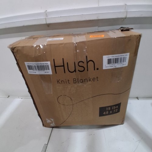HUSH COTTON KNIT WEIGHTED BLANKET 15LBS - 48" X 72" - BURNT ORANGE image 4