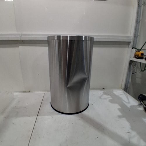 STAINLESS STEEL SWING DOOR ROUND TRASH CAN - 50L - STAINLESS STEEL (ITEM: PHK_34TTQ39P) image 2