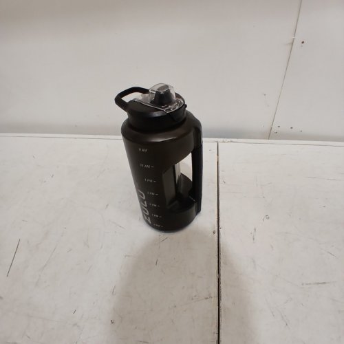 ZULU ATHLETIC JUG WATER BOTTLE WITH MOTIVATIONAL TIME MARKS - 64OZ - BLACK image 2