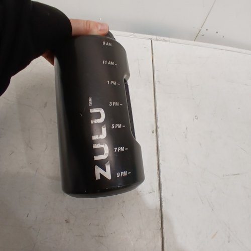 ZULU ATHLETIC JUG WATER BOTTLE WITH MOTIVATIONAL TIME MARKS - 64OZ - BLACK image 3