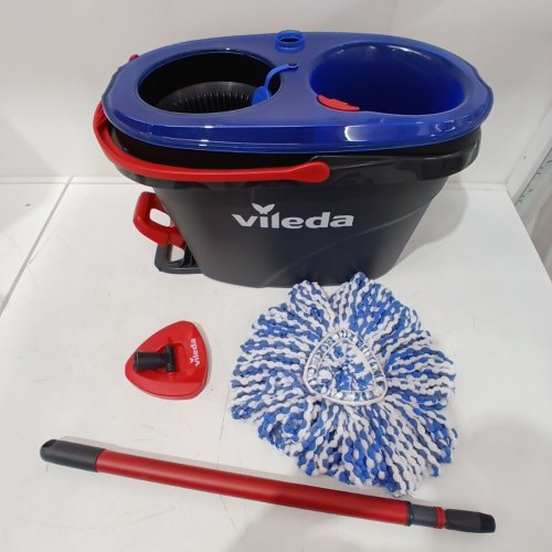 VILEDA EASYWRING RINSECLEAN SPIN MOP & BUCKET SYSTEM - GREY/BLUE image 4