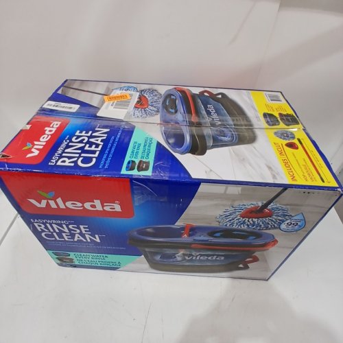 VILEDA EASYWRING RINSECLEAN SPIN MOP & BUCKET SYSTEM - GREY/BLUE image 5
