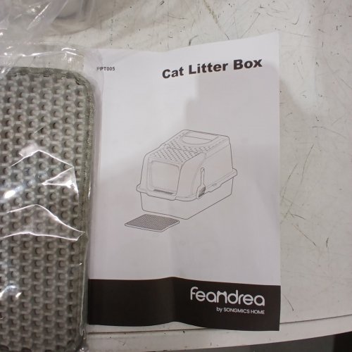 FEANDREA STAINLESS STEEL ENCLOSED CAT LITTER BOX - 28L - GREY (MODEL: PPT005G01) image 5