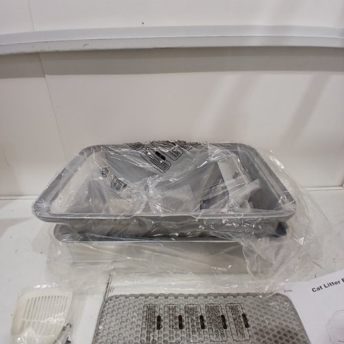 FEANDREA STAINLESS STEEL ENCLOSED CAT LITTER BOX - 28L - GREY (MODEL: PPT005G01) image 6