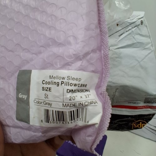 2PK MELLOW SLEEP COOLING PILLOW CASE - 20" X 37" - GREY (MODEL: MELLOW) image 2