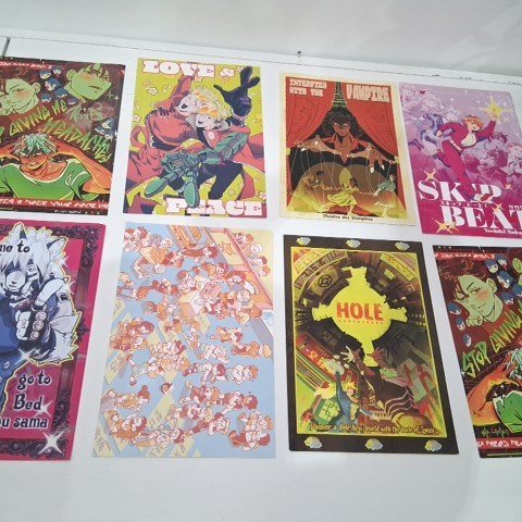 8PK ASSORTED COMIC ART PRINT POP CULTURE POSTERS - 12" X 8" - ASSORTED COLORS image 2