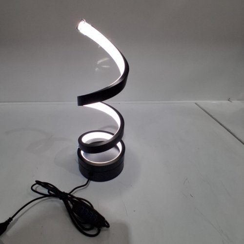 SPIRAL TABLE LAMP - 10.75" X 3.75" - BLACK image 2