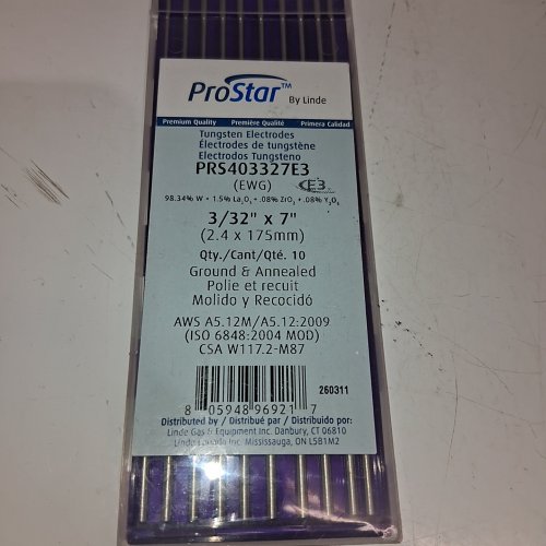 10 PROSTAR TUNGSTEN ELECTRODES - 3/32" X 7" (MODEL: PRS403327E3) image 2