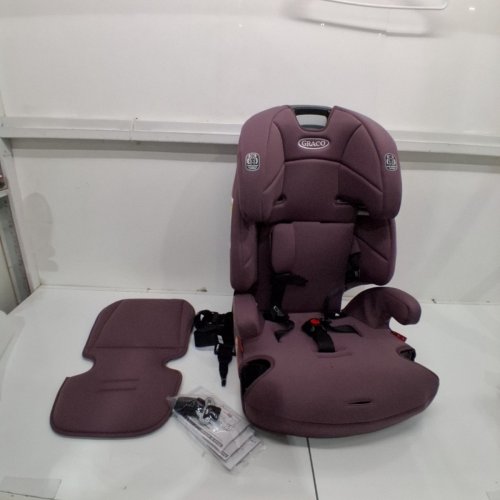 3-IN-1 GRACO TRANZITIONS LIGHTWEIGHT HEIGHT ADJUSTABLE HARNESS BOOSTER CAR SEAT - 100LBS MAX - ELOISE PURPLE (MODEL: 2217080) image 3