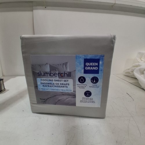 6PC SLUMBERCHILL COOLING BED SHEET SET - QUEEN - WHITE image 4