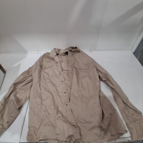 MEN'S WRANGLER BASIC WESTERN BUTTON UP/DOWN LONG SLEEVE SHIRT - EXTRA LARGE - BEIGE/TAN (STYLE:10MP3482) image 2